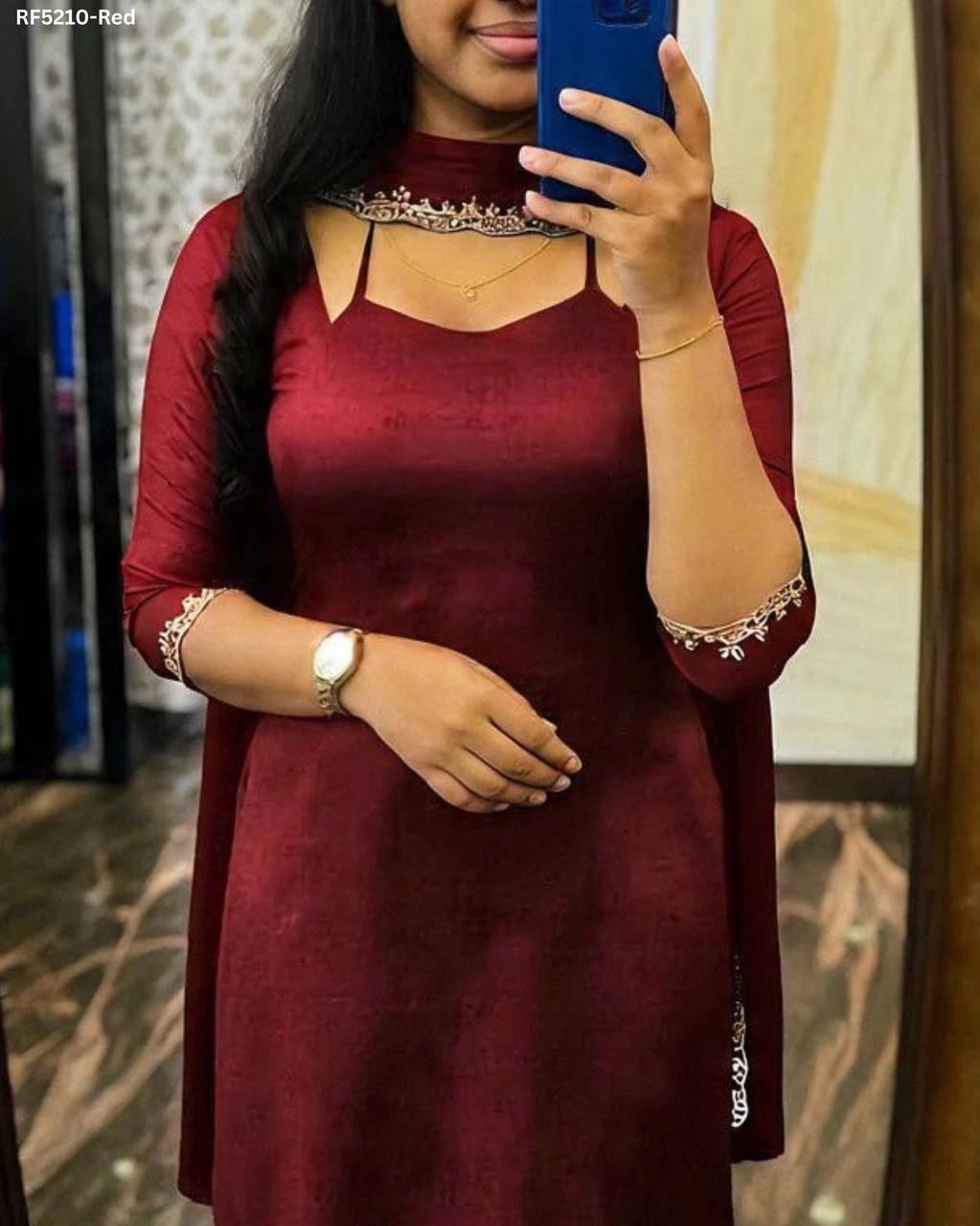Georget Side Open Tops And Dupatta