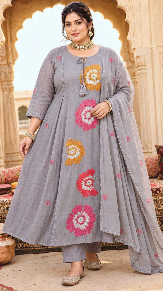 Plus Size Mulchantheri 3pcs Set - Stone Patchwork
