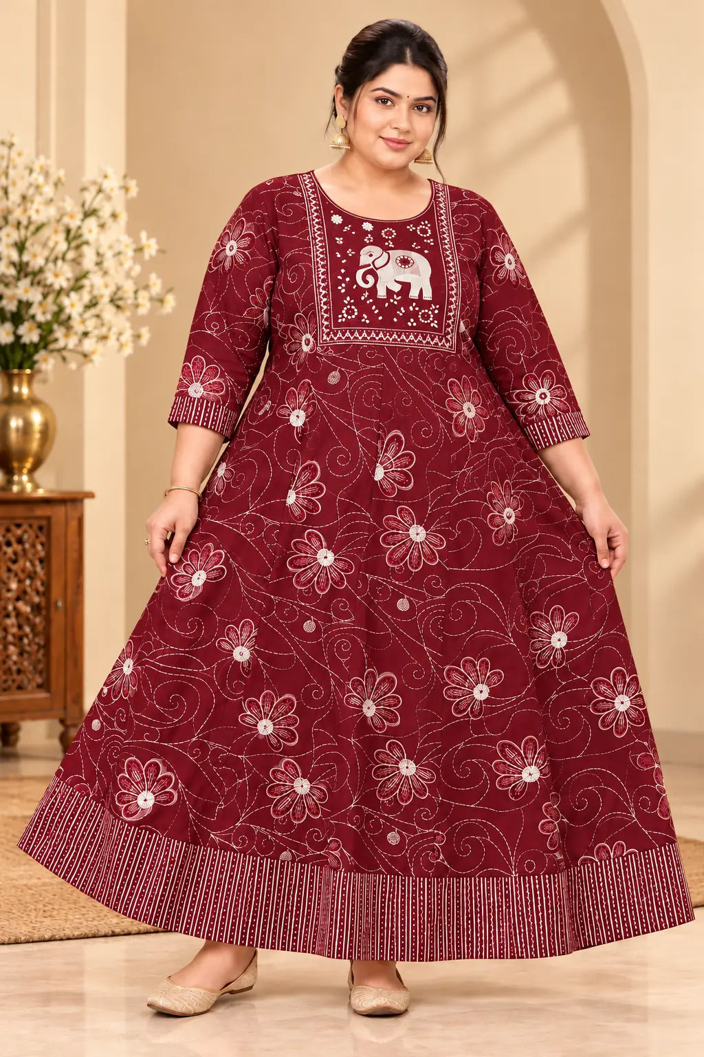 Plus Size Elegant Patch Umberlla