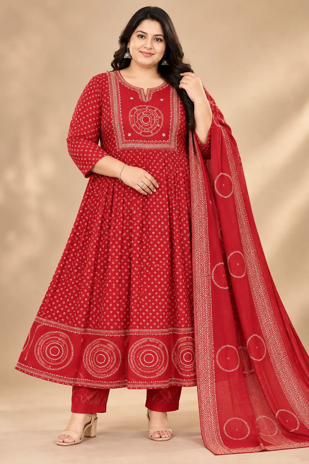 Plus Size Mulmul Cotton Mirror 3pcs Set