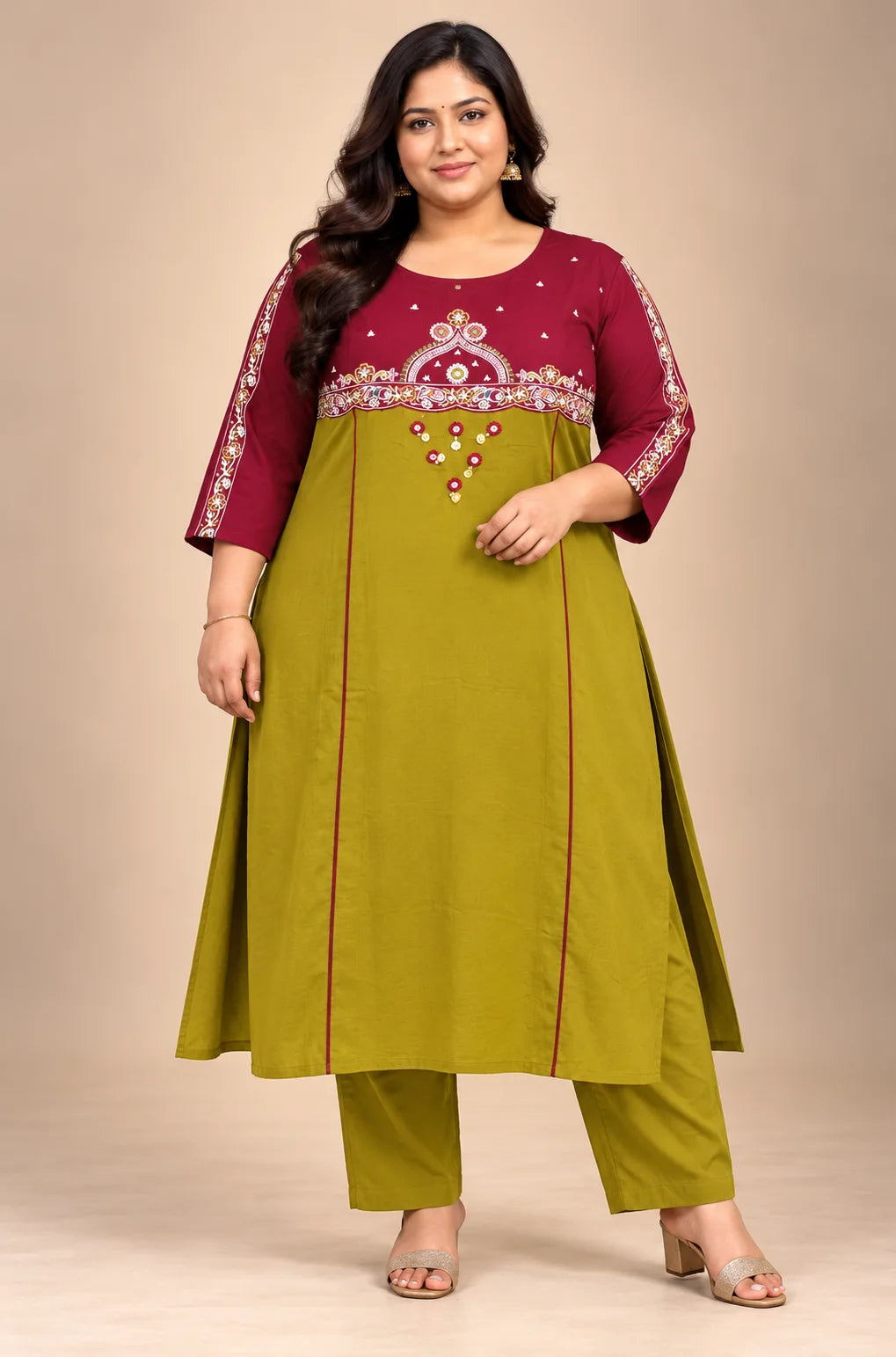 Plus Size Slubcottton Silk - Co-ord Sets
