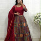 Multi Colour Maxi With Dupatta