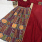 Multi Colour Maxi With Dupatta