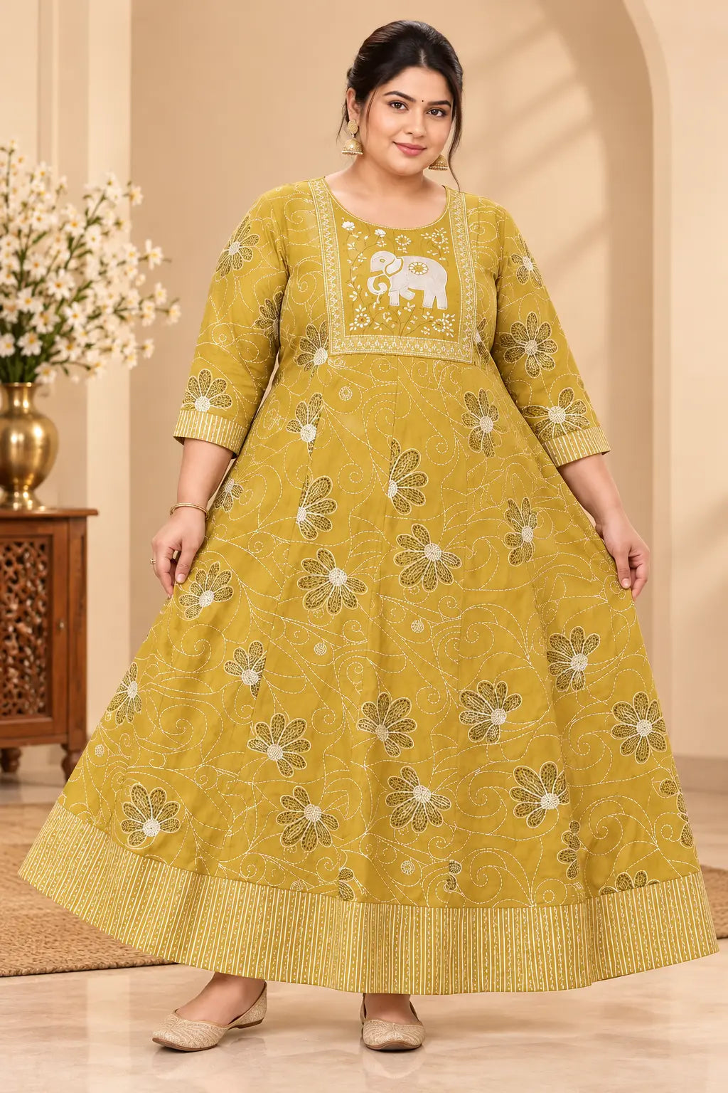 Plus Size Elegant Patch Umberlla