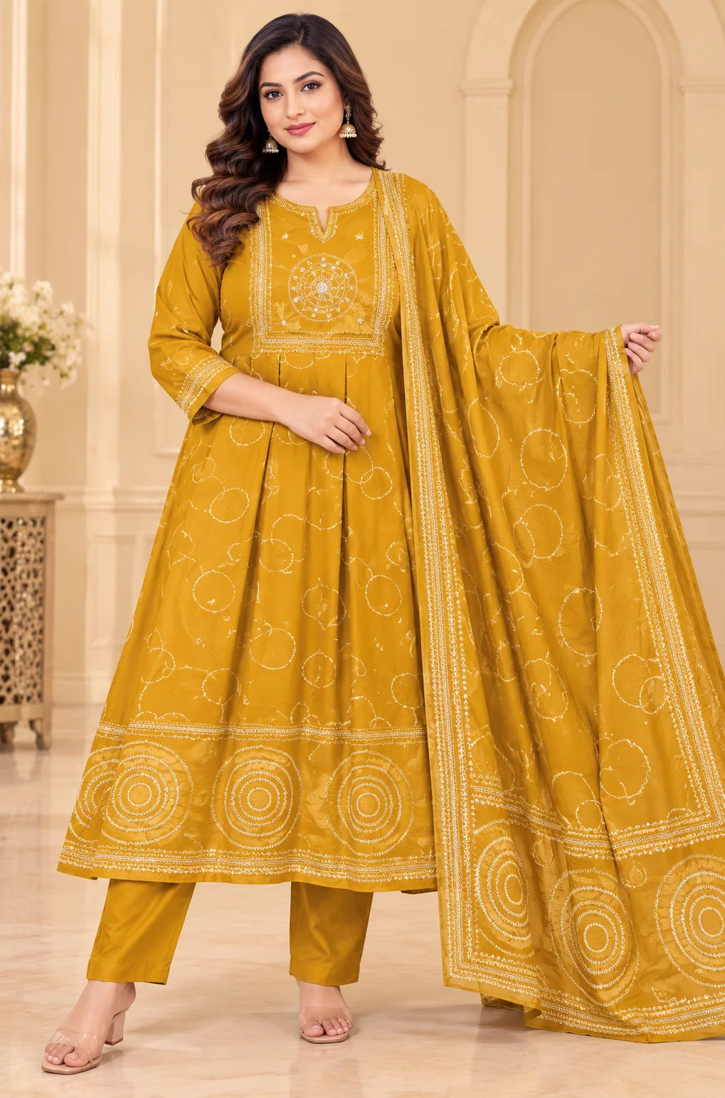 Plus Size Mulmul Cotton Mirror 3pcs Set