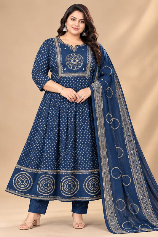 Plus Size Mulmul Cotton Mirror 3pcs Set