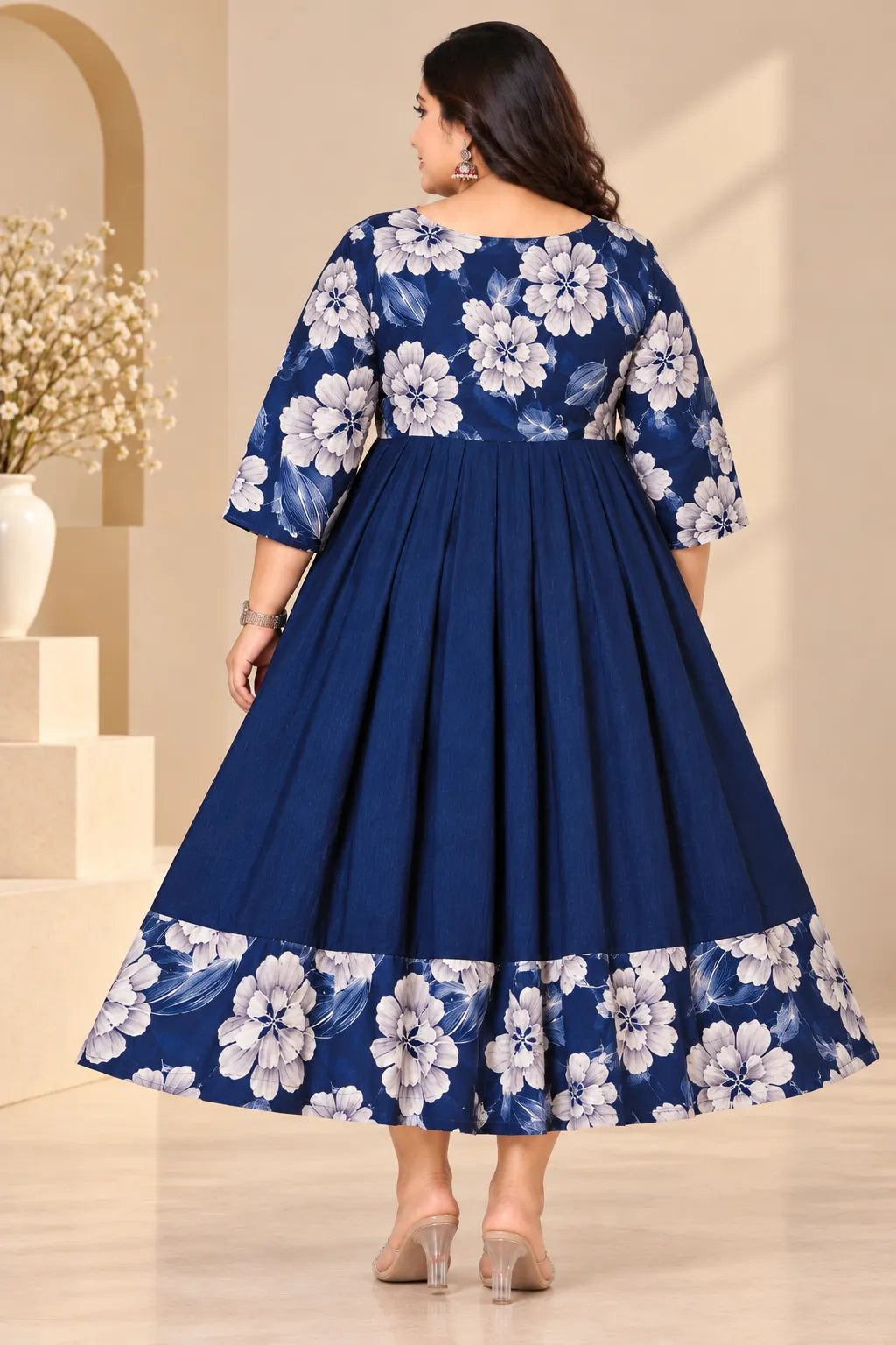 Plus Size Patchwork Anarkali