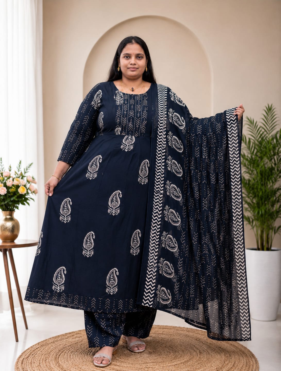 Plus Size Cotton Umbrella 3-Piece Sets