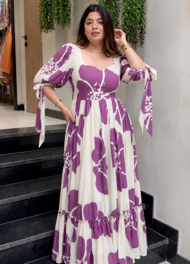 Rayon Digital Print - Lavander