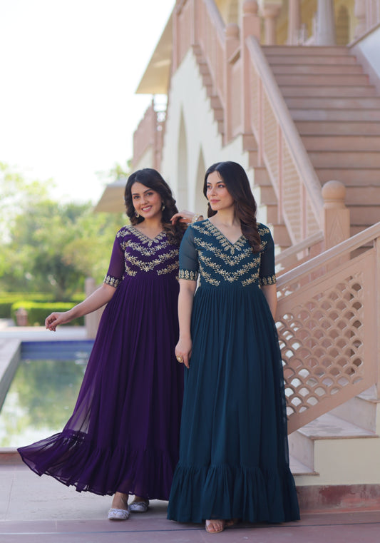 Embroidered Gown