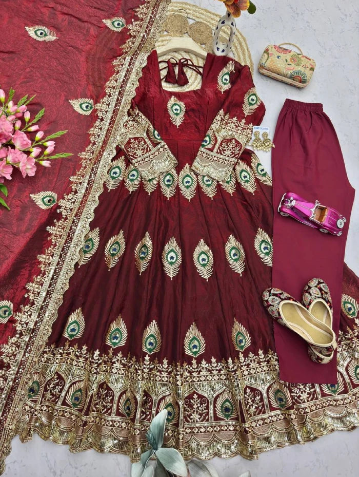 Fandy Silk Thread Emporidary Work 3pcs Set