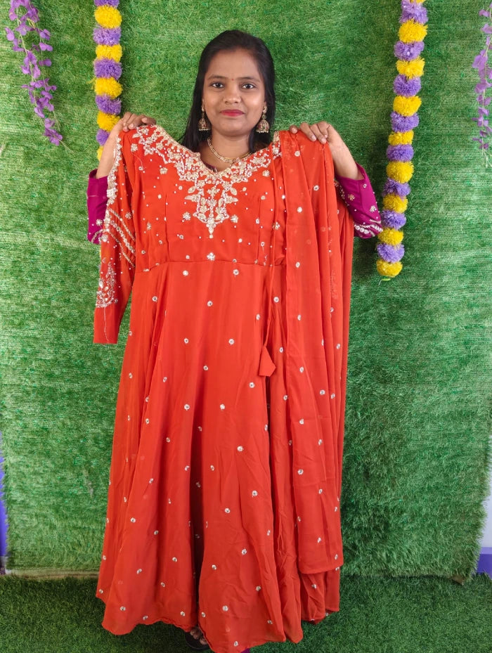 Heavy Work Party Wear 3pcs Set
