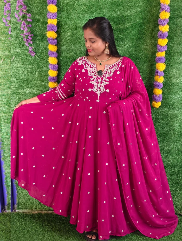 Plus Size Heavy Work Party Wear 3pcs Set