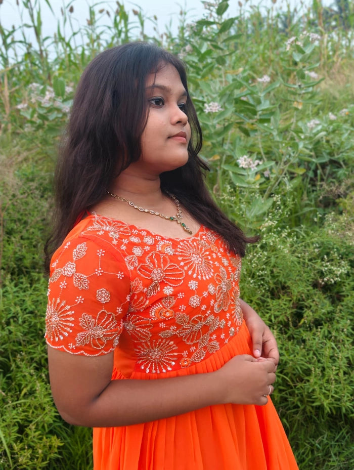 Plus Size Poovizhi Grand work Georgette 2pcs Set