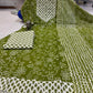 Big Size Pure Cotton Kurti Pent Duppata Set – Olive Green – SSBO2