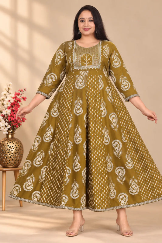 Plus Size Sequence Pannel Cut Dual Cotton