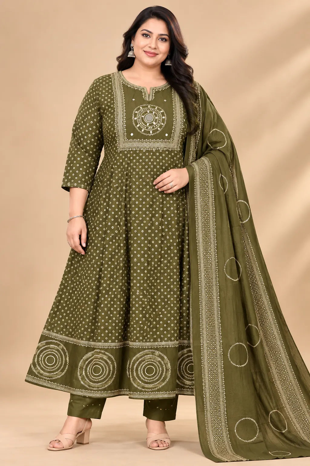 Plus Size Mulmul Cotton Mirror 3pcs Set