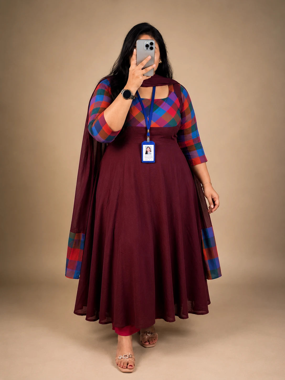 Plus Size Onam Special Checked Collection