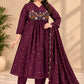 Plus Size Mulmul Cotton Thread Emporidary 3pcs Set