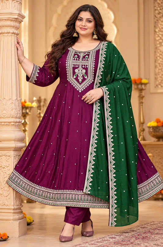 Plus Size Kali Model Vizhitra Silk