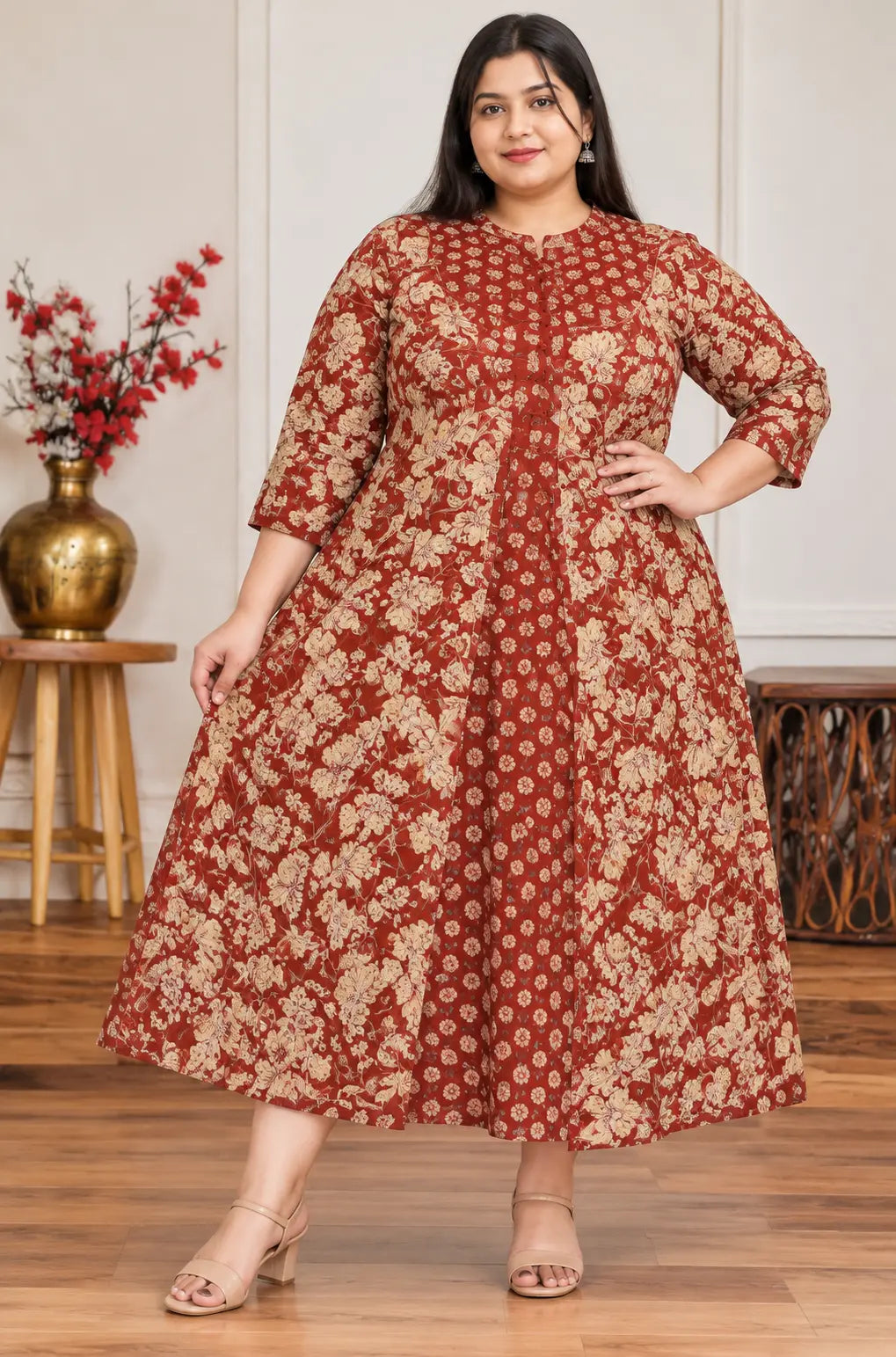 Plus Size Jaipur Centre Slit Umbrella – SSV Fashion Collection