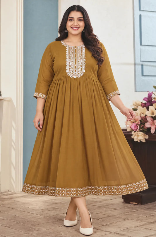 Plus Size Georgette Frock