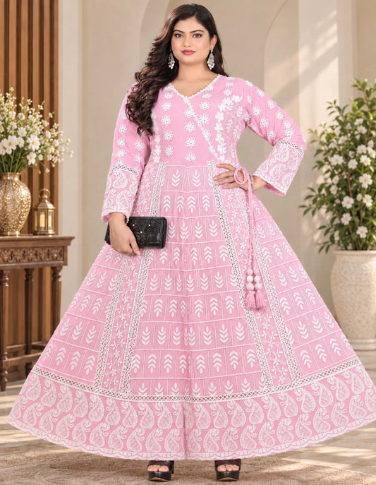 Plus Size Aquaba Thread Anarkali