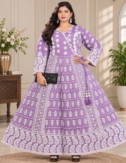 Plus Size Aquaba Thread Anarkali