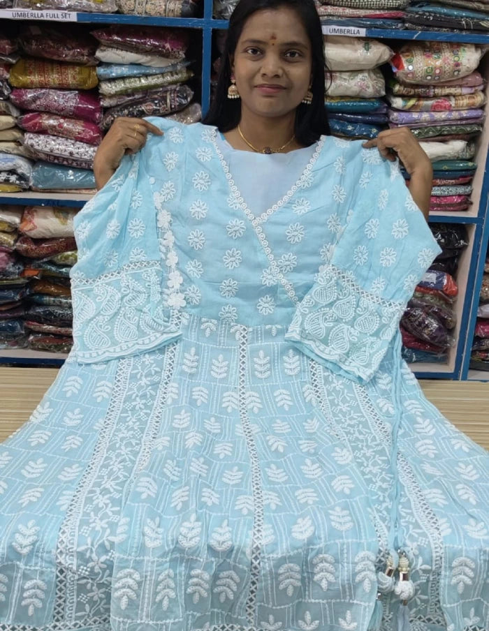 Plus Size Aquaba Thread Anarkali