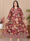 Plus Size Scalp Neck Panel Cut Anarkali