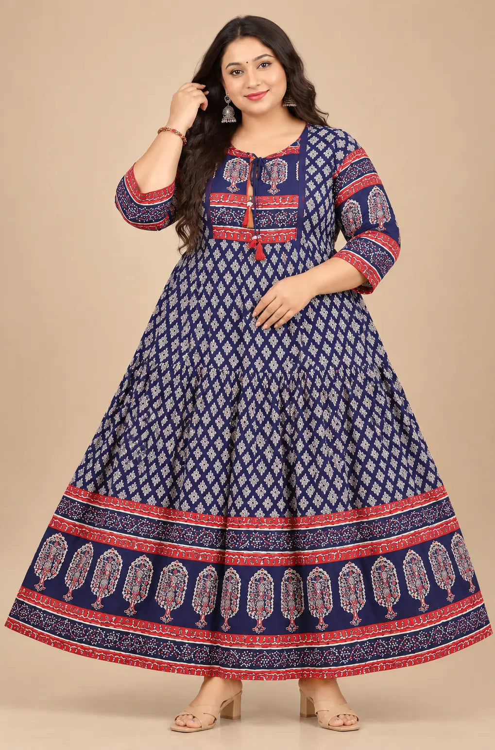 Plus Size Aari Work Patch Umberlla