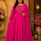Plus Size Aari Work Georgette Pannel Cut