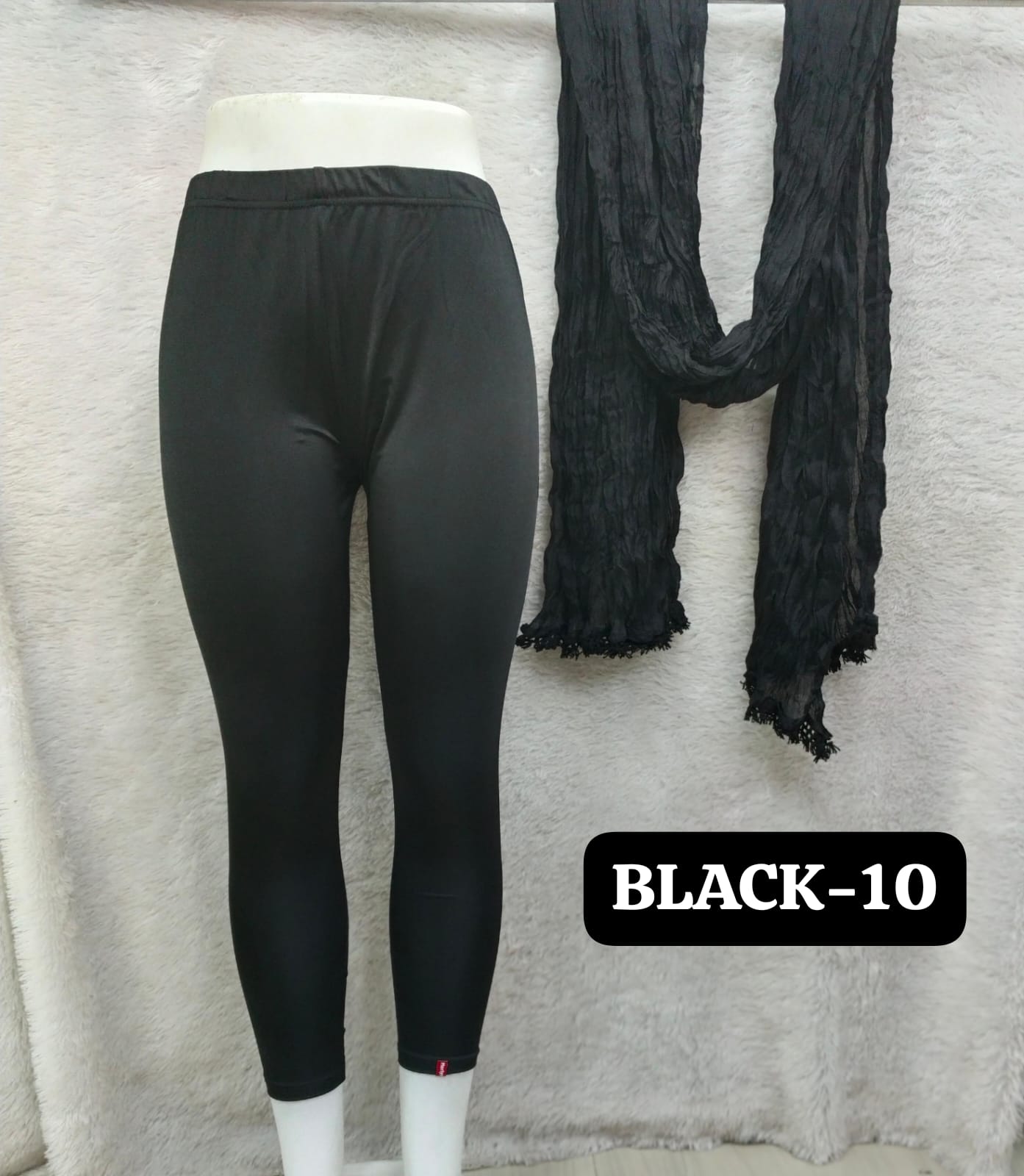 Shimmer Angle Lenth and Dupatta - Black