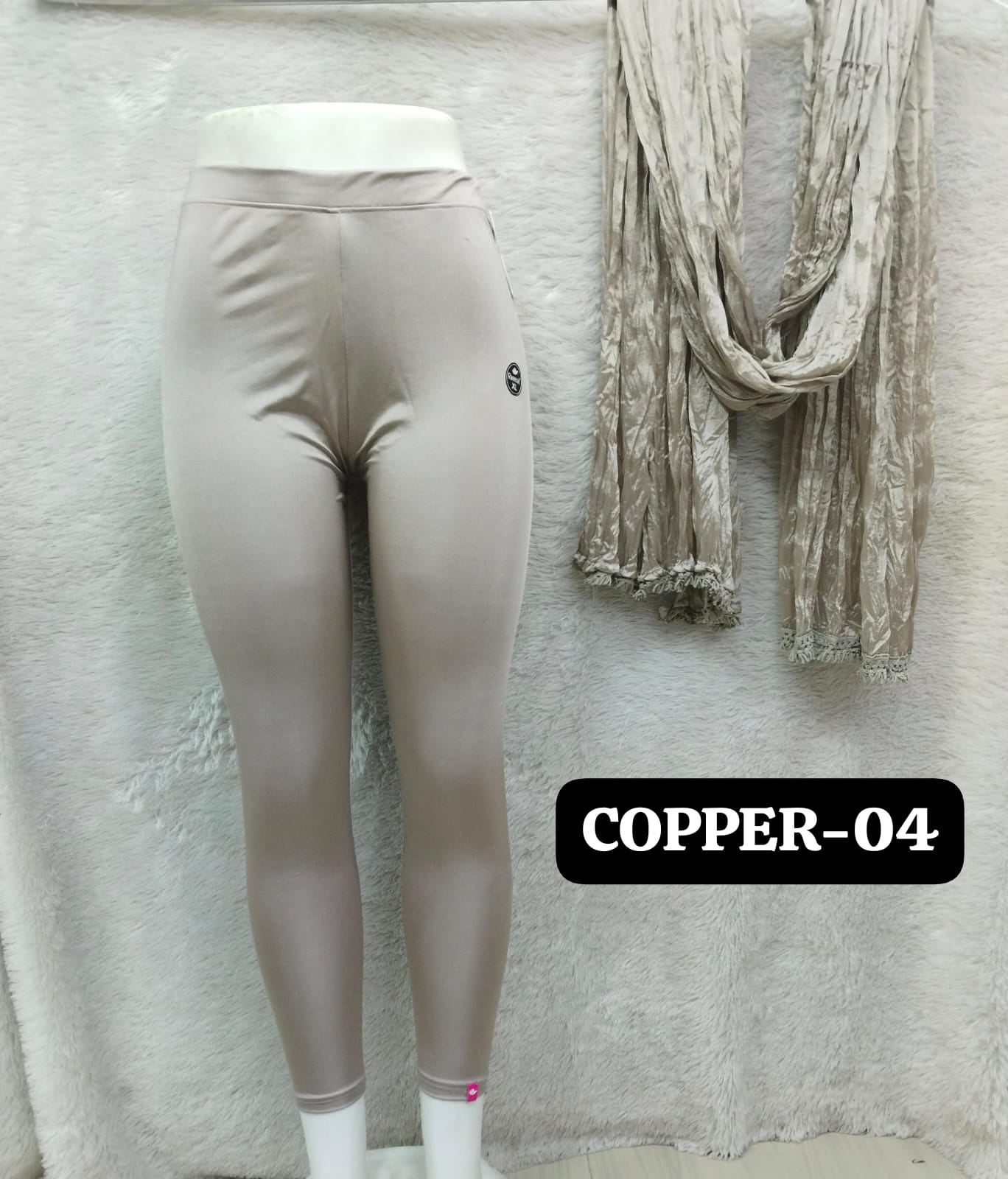 Shimmer Angle Lenth and Dupatta - Copper