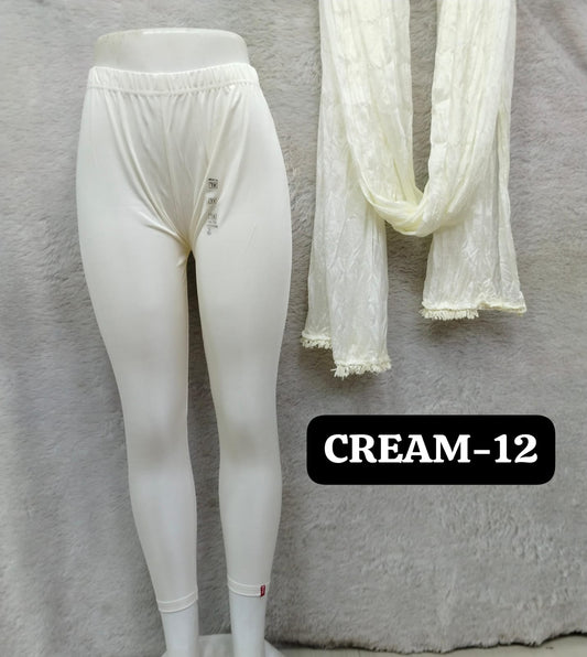 Shimmer Angle Lenth and Dupatta – Cream