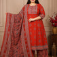 Plus Size Rayon Pannel Cut Anarkali 3-Pcs Set
