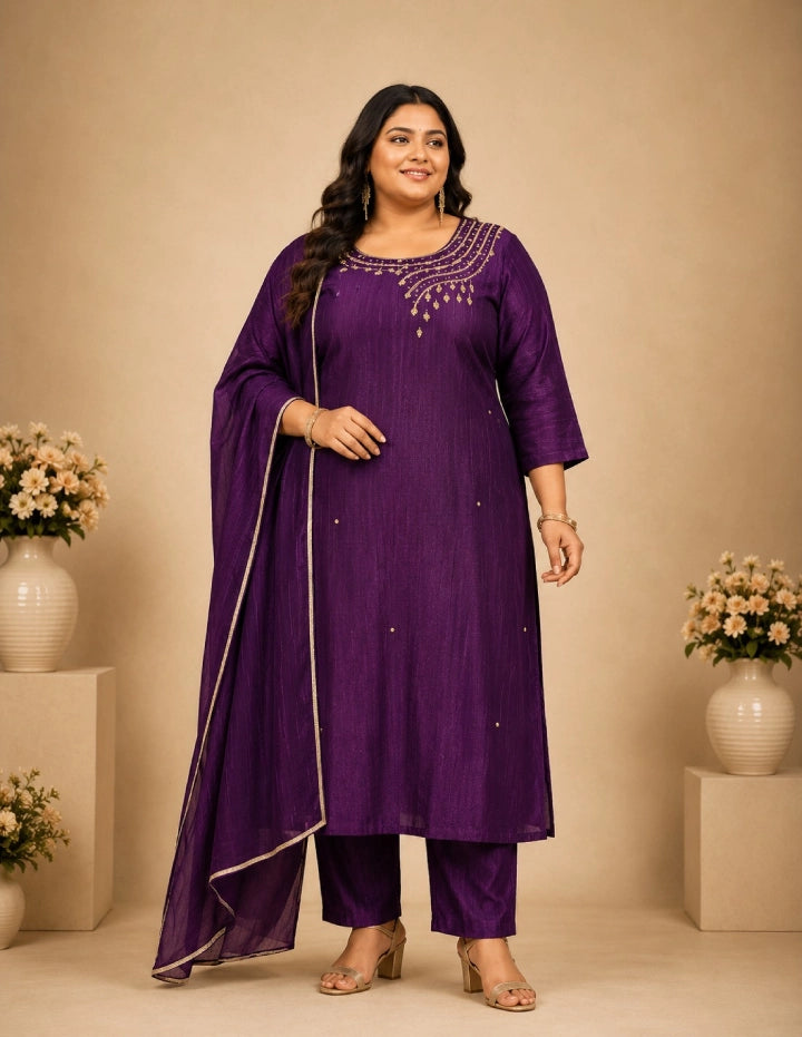 Plus Size Party Wear Side Open