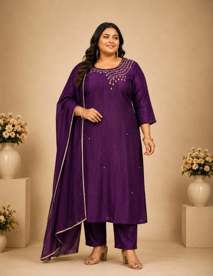 Plus Size Party Wear Side Open
