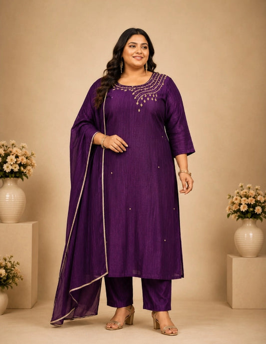 Plus Size Party Wear Side Open