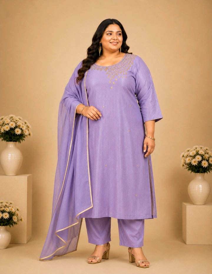Plus Size Party Wear Side Open