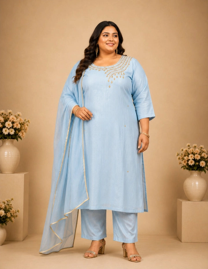 Plus Size Party Wear Side Open
