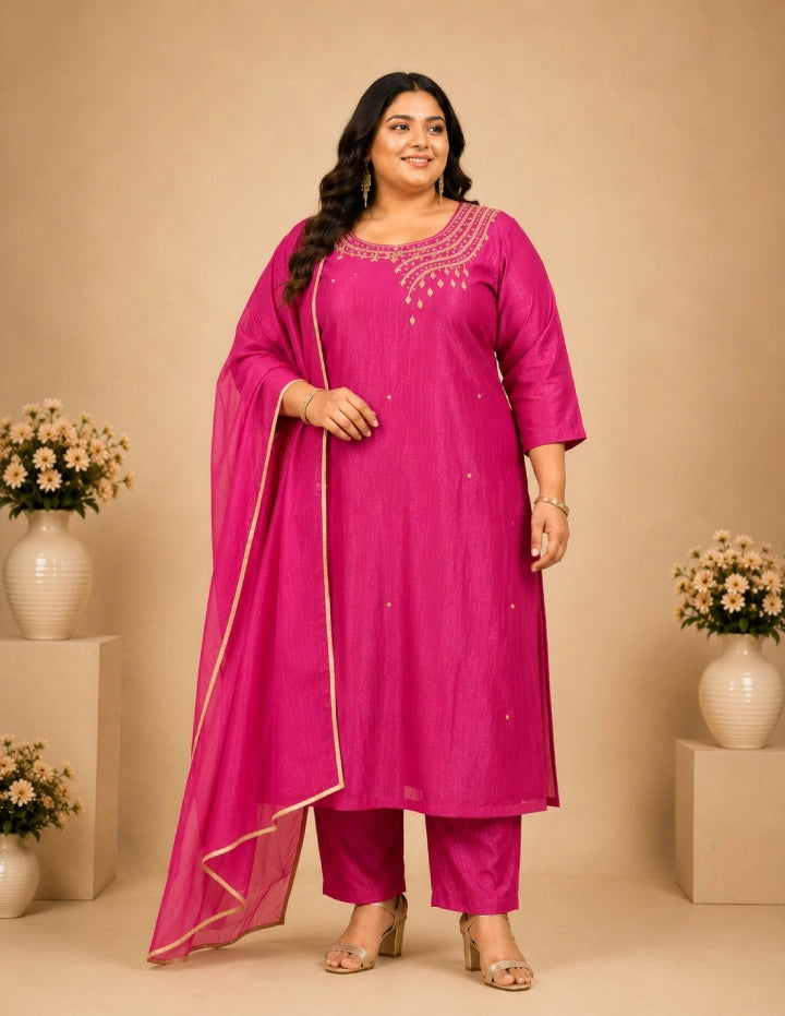 Plus Size Party Wear Side Open