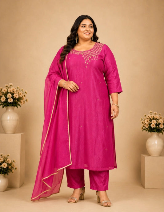 Plus Size Party Wear Side Open