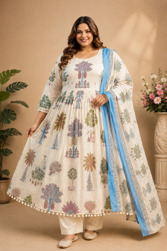 Plus Size Mirror Work 3pcs Set