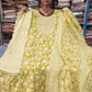 Plus Size Cotton Pannel Cut Anarkali 3pcs Set