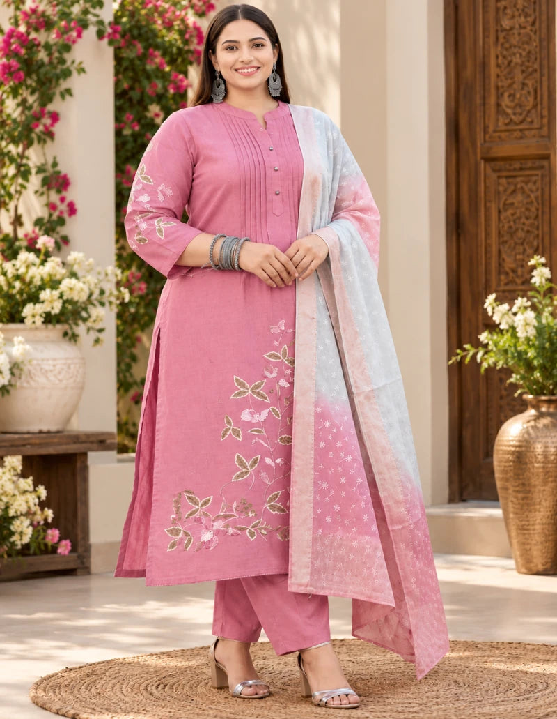 Plus Size Mulchantheri Thread Emporidary 3-Piece Set