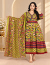 Plus Size Jaipur Umbrella Cotton With Dupatta
