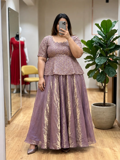 Plus Size Space Silk Skirt Top Emporidary