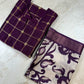 Silk Check Kurti Kalamkari Dupatta