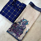 Silk Check Kurti Kalamkari Dupatta
